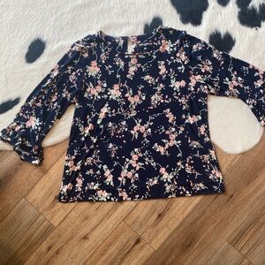 Karl Lagerfeld Paris floral bell-sleeve blouse